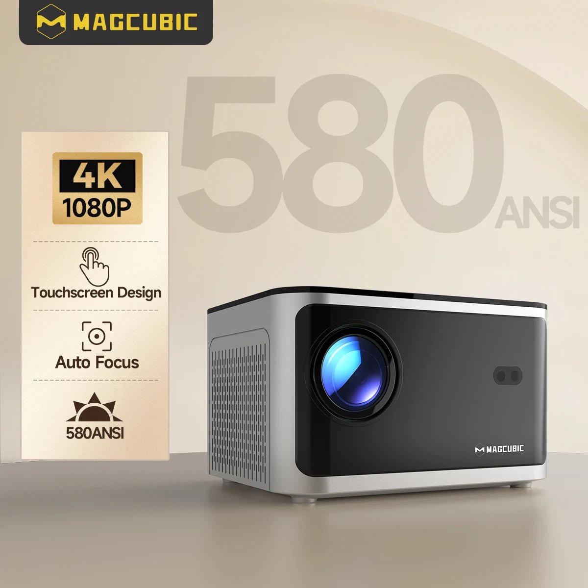 Auto Focus Smart Projector Android11 4K 580ANSI Full Wifi6 BT5.0 Allwinner H713 Voice Control Home Cinema Theater HY350 - Simplux Electronics